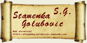 Stamenka Golubović vizit kartica